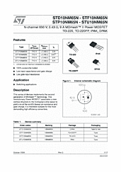 DataSheet STD10NM65N pdf